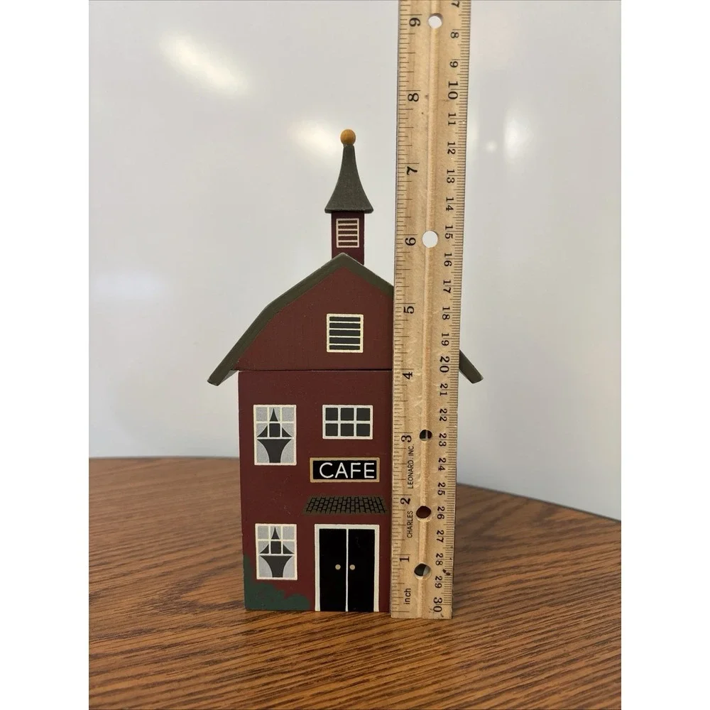 Wooden Country Cottage Canister Set w inserts PLUS Cookie Canister